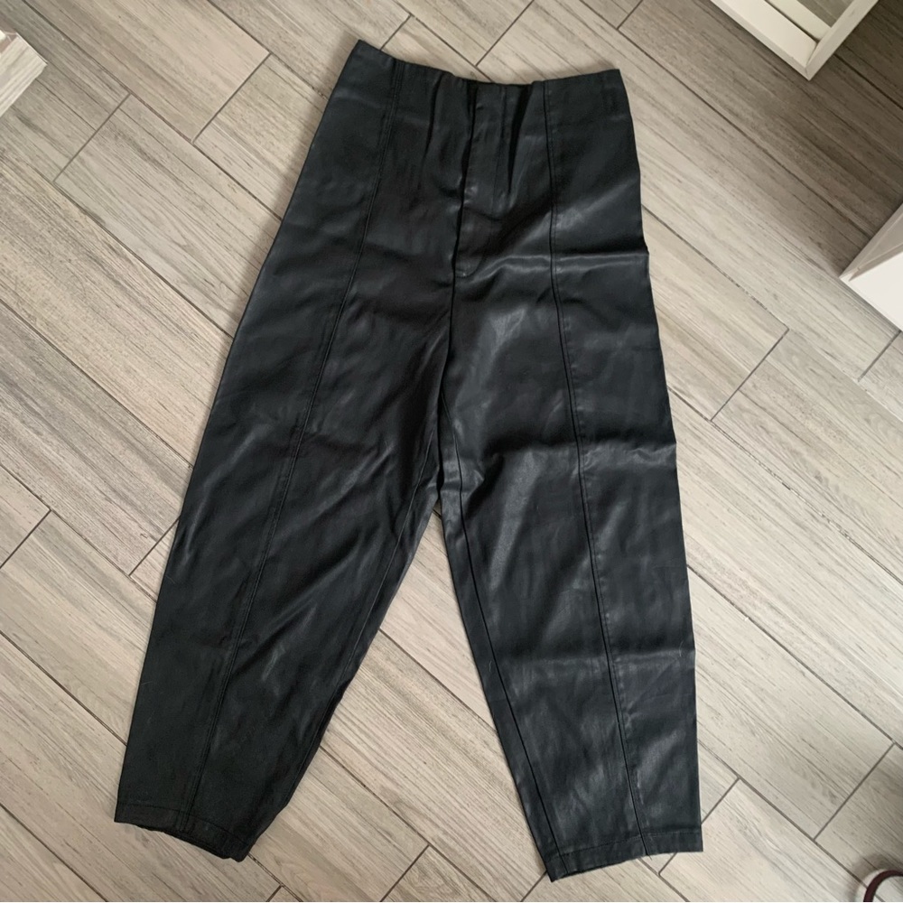 faux leather balloon zara pants